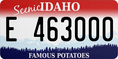 ID license plate E463000