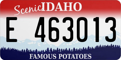 ID license plate E463013