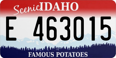 ID license plate E463015
