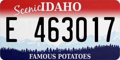 ID license plate E463017