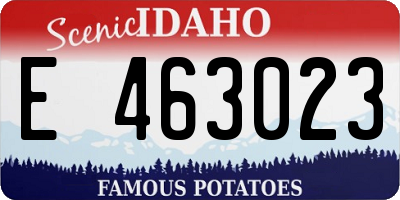 ID license plate E463023