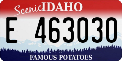 ID license plate E463030