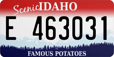 ID license plate E463031
