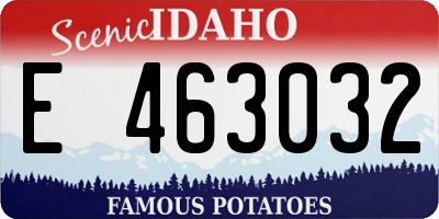 ID license plate E463032