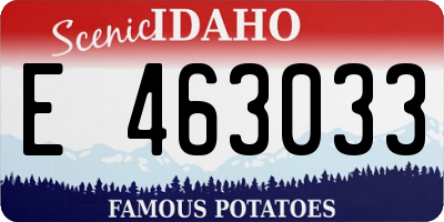 ID license plate E463033