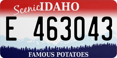 ID license plate E463043