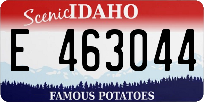 ID license plate E463044