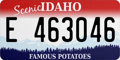 ID license plate E463046