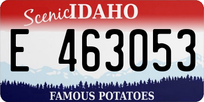 ID license plate E463053