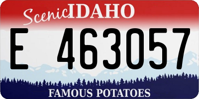 ID license plate E463057