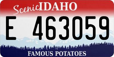 ID license plate E463059
