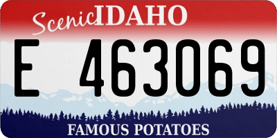 ID license plate E463069