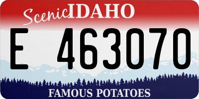 ID license plate E463070