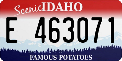 ID license plate E463071