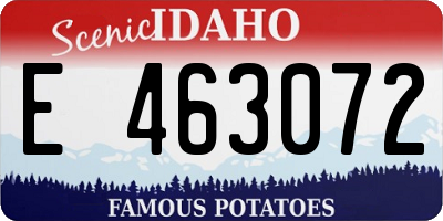 ID license plate E463072