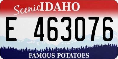 ID license plate E463076