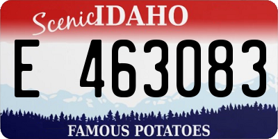 ID license plate E463083