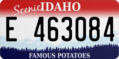 ID license plate E463084