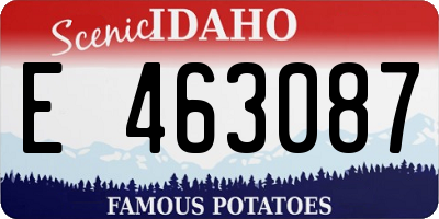 ID license plate E463087