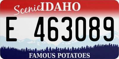 ID license plate E463089