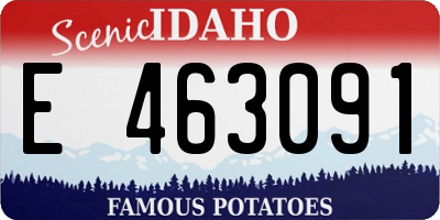 ID license plate E463091