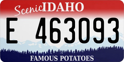 ID license plate E463093