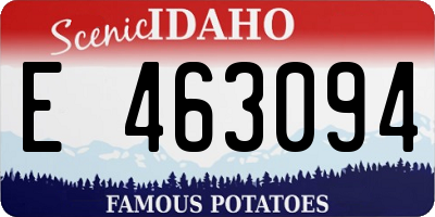 ID license plate E463094