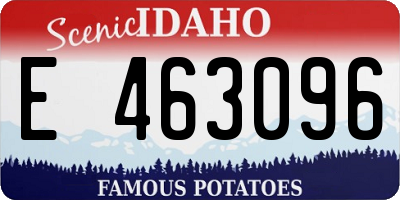 ID license plate E463096