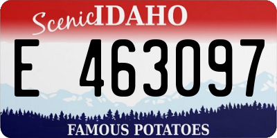 ID license plate E463097