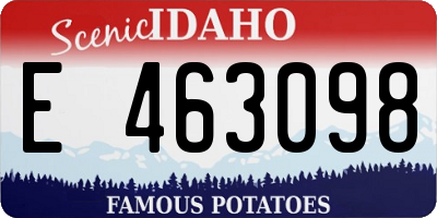 ID license plate E463098
