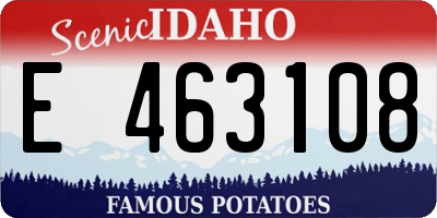 ID license plate E463108