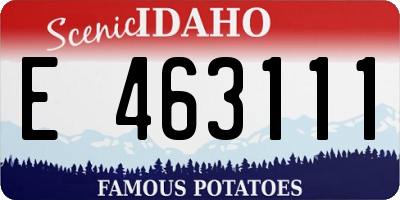 ID license plate E463111