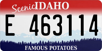 ID license plate E463114