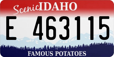 ID license plate E463115