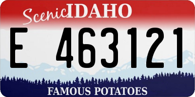 ID license plate E463121