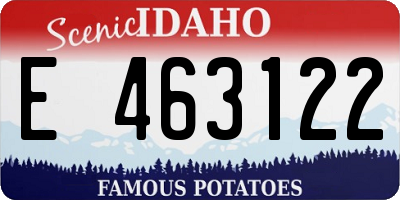 ID license plate E463122