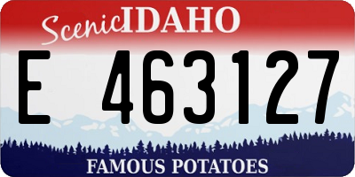 ID license plate E463127