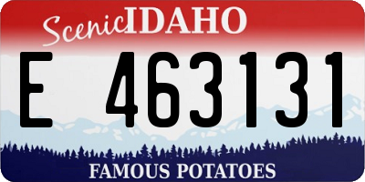 ID license plate E463131