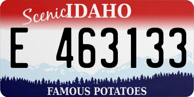ID license plate E463133