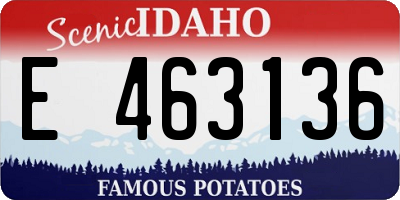ID license plate E463136
