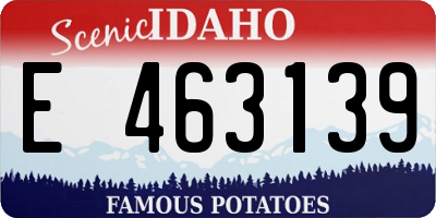 ID license plate E463139
