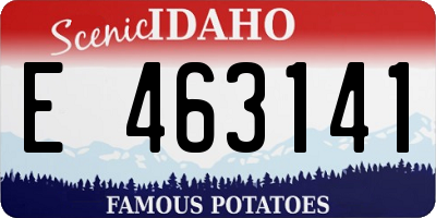 ID license plate E463141