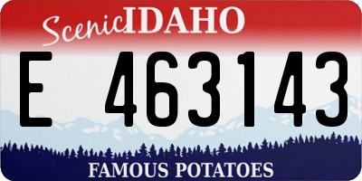 ID license plate E463143