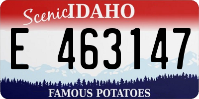 ID license plate E463147