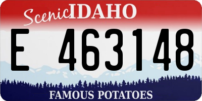 ID license plate E463148
