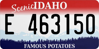 ID license plate E463150