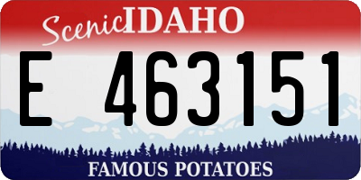 ID license plate E463151