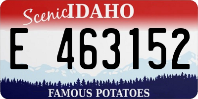 ID license plate E463152