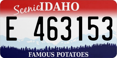 ID license plate E463153