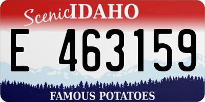 ID license plate E463159